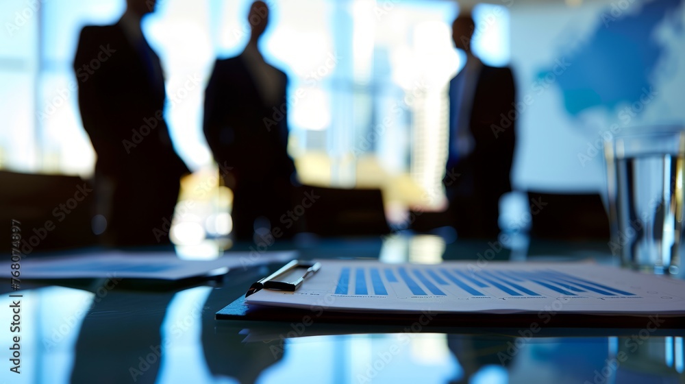 Team strategic cooperation, boss and manager at the meeting table to discuss work plans, strategy, sales reports. Team strategic cooperation, boss and manager at the meeting table to discuss work plans, strategy, sales reports.