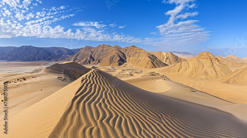 Enthralling sahara desert landscape in egypt with mesmerizing undulating sand dunes