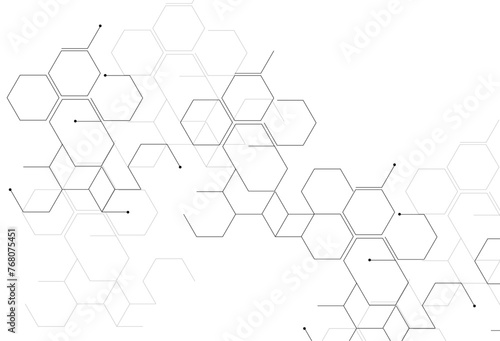 Hexagon geometric chemical pattern design