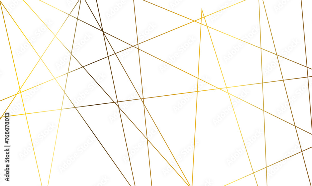 Obraz premium Abstract luxury seamless premium shiny golden random chaotic square and triangle lines on transparent background. Vector, illustration