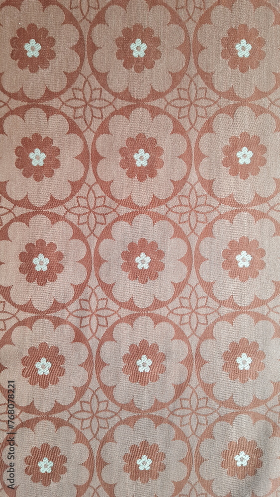 brown red floral vintage pattern