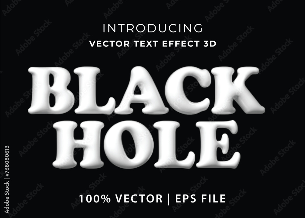 3d Black Hole Inflated Text Effect 3d Black Hole Inflated Text Effect