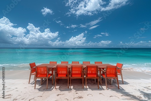 Conference room in the middle of a tropical beach © FrankBoston
