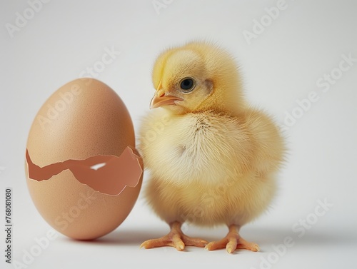 cute little chick coming ou...