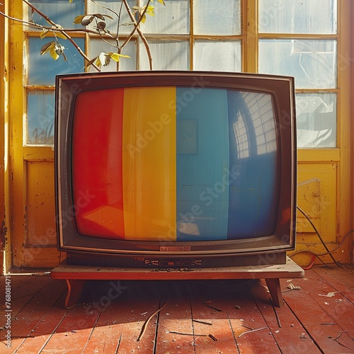Retro TV in a colorful décor