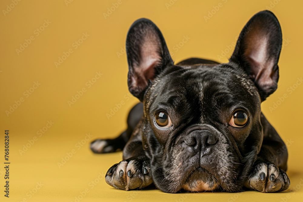 studio shot of a cute dog on an isolated background.