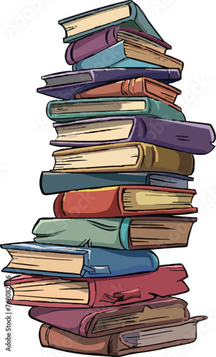 Books doodle vector