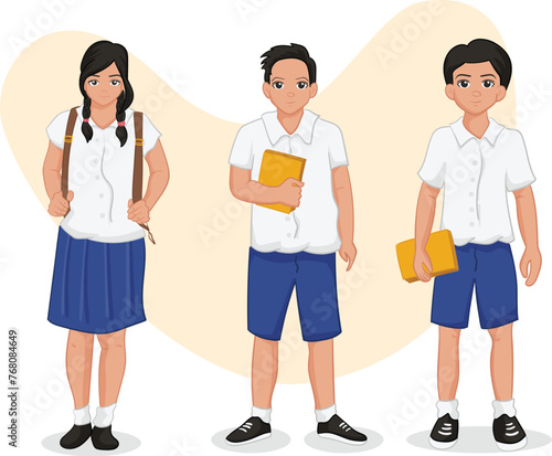 Teenagers with uniform