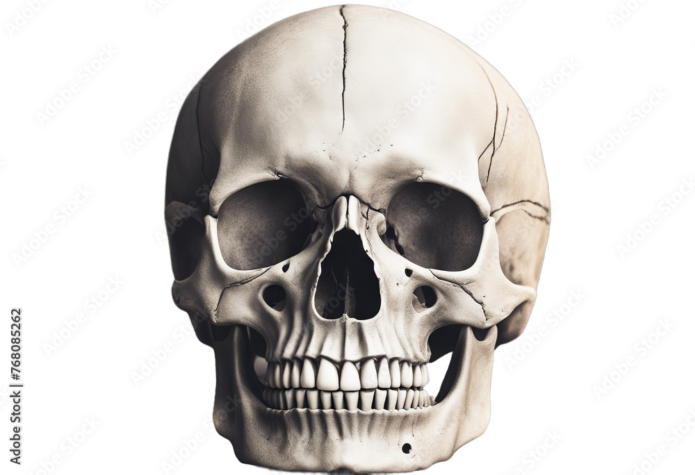 skull on white skull on white
