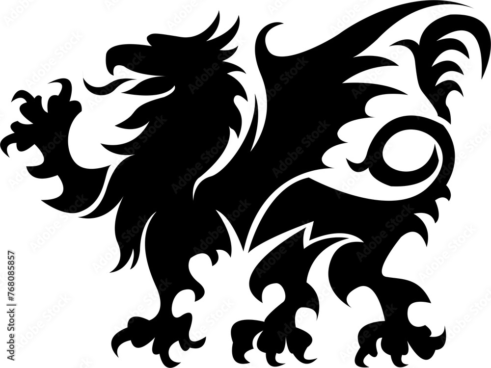 heraldic lion illustration