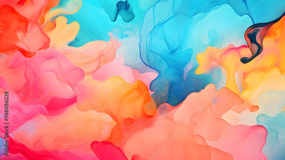 A captivating display of vivid colors blending seamlessly in an abstract oil illustration. A captivating display of vivid colors blending seamlessly in an abstract oil illustration.