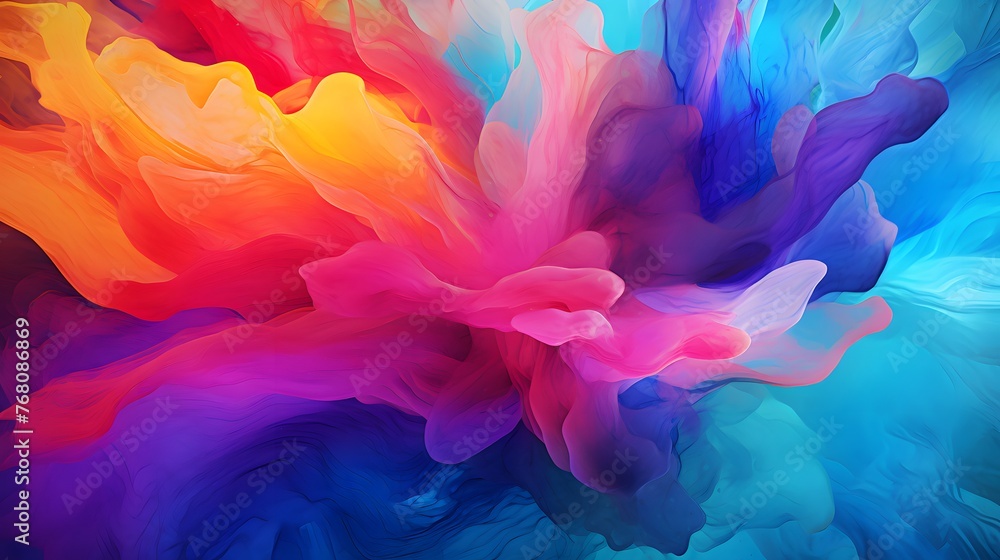 A captivating display of vivid colors blending seamlessly in an abstract oil illustration. A captivating display of vivid colors blending seamlessly in an abstract oil illustration.
