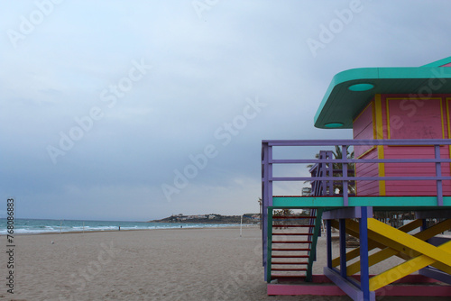 lifeguard tower on the beach © Iryna