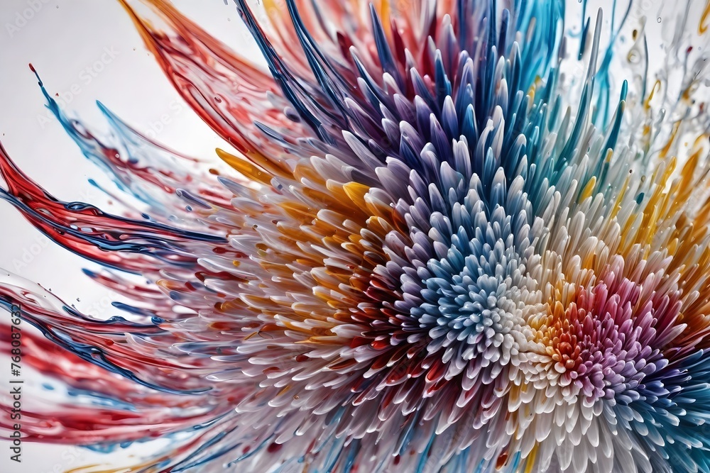 Fototapeta premium Original desktop background, abstract flowers.