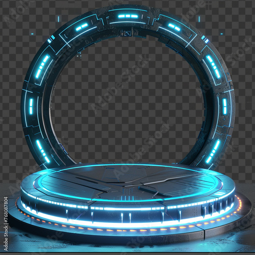 These transparent PNG images and vector files (EPS or AI) Collection of futuristic hud podiums or portals blue or neon HUD can be used to meet most of your daily design needs