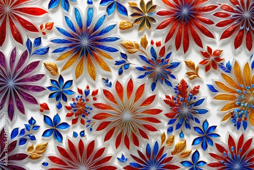 Original desktop background, abstract flowers.