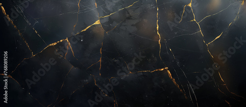 Abstract black and gold marble texture background © NadiaArts