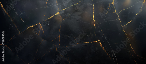 Abstract black and gold marble texture background