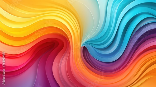 A colorful waves pattern. Vibrant spiral background illustration