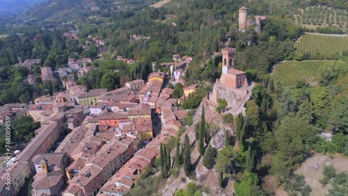 Aerial view of Brisighella, Italy