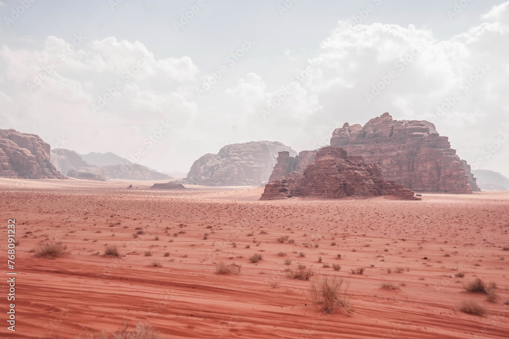 desert Wadi Rum in Jordan desert Wadi Rum in Jordan