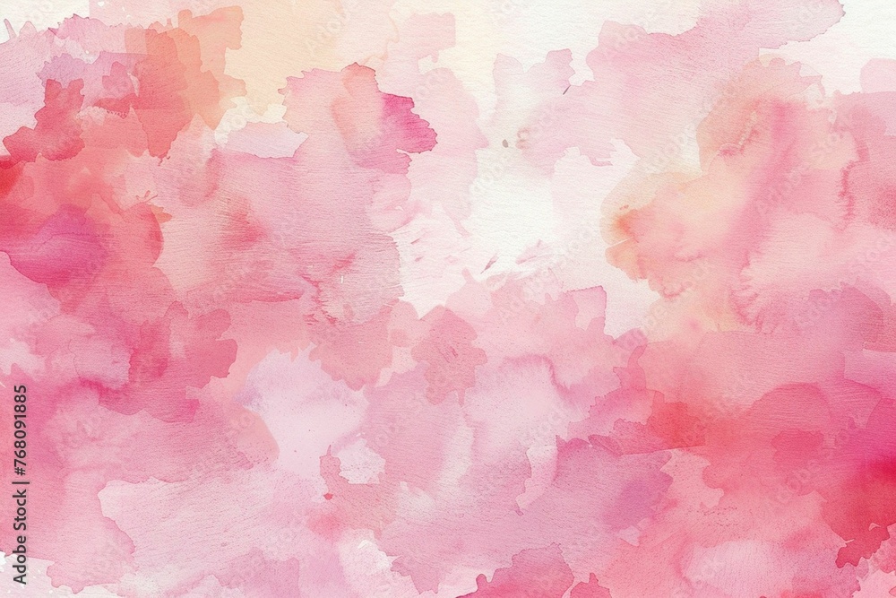 Obraz premium Colorful pink watercolor background for Valentine day or wedding.