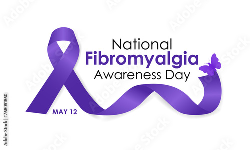 International Fibromyalgia Awareness Day, May 12. Vector illustration. Template for background, banner, card, poster. flyer design. Flat illustration.