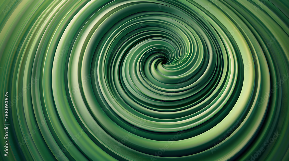 Obraz premium Hypnotic Green Spiral Abstract Background for Artistic Designs