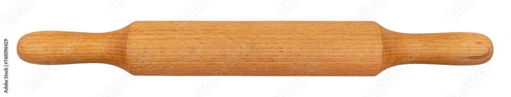 Wooden rolling pin for rolling out dough. Isolate the rolling pins. Bakery. Dough Wooden rolling pin for rolling out dough. Isolate the rolling pins. Bakery. Dough