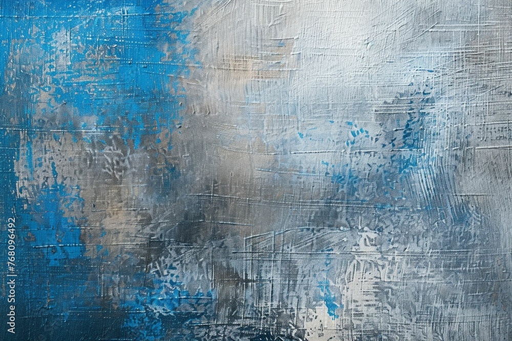 Obraz premium Gray and Blue Background Texture Painted on Artistic Canvas.
