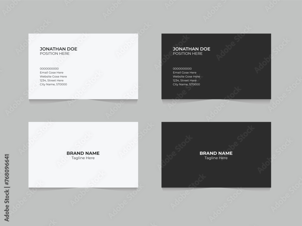 Simple business card design and modern business card template Simple business card design and modern business card template