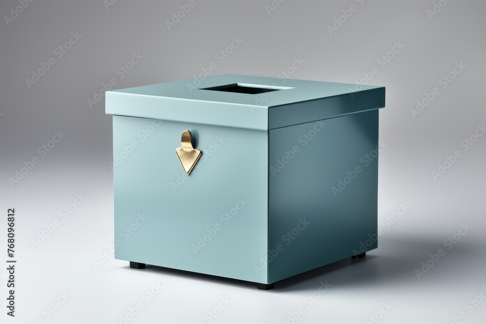 Election voting concept with ballot box and papers for democratic process and political elections Election voting concept with ballot box and papers for democratic process and political elections