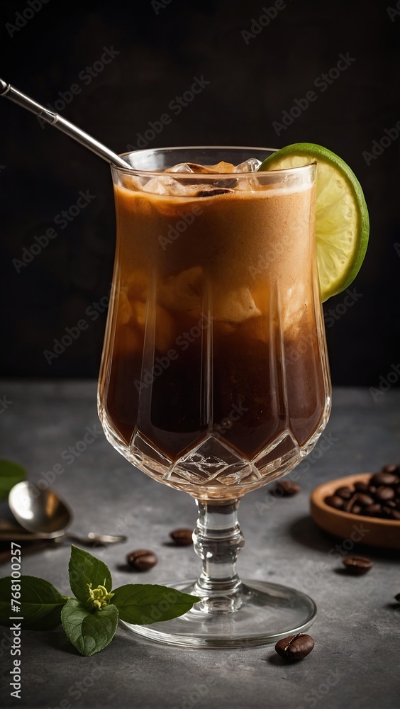 Irish Coffee Cocktail made by a professional bartender. Irish Coffee Cocktail made by a professional bartender.