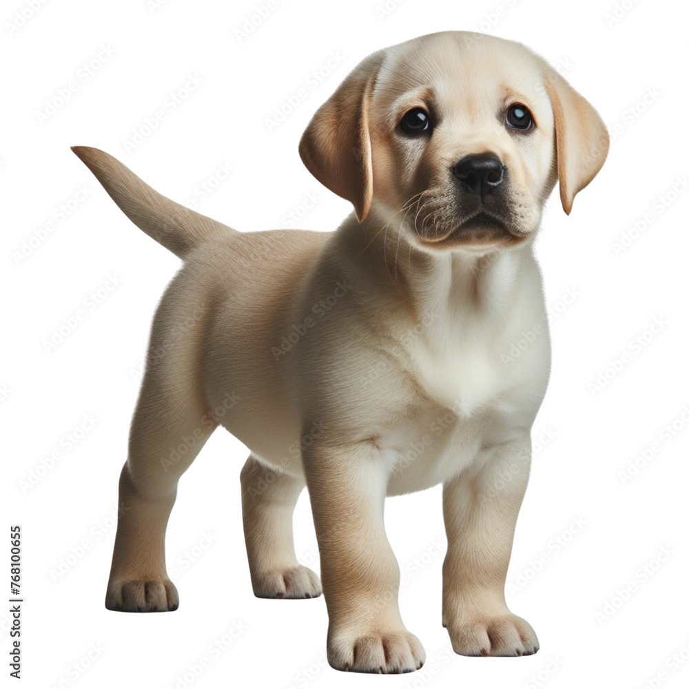 Sweet Puppy Sitting Serenely on Transparent Canvas Sweet Puppy Sitting Serenely on Transparent Canvas
