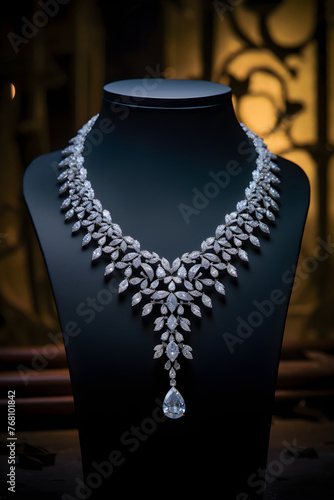 Elegant and Luxurious Diamond Necklace Exuding Impeccable Craftsmanship and Unrivaled Beauty