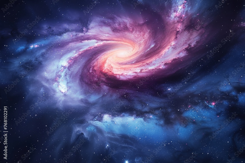 Vast expanse of space with distant galaxies and stars. Vast expanse of space with distant galaxies and stars.