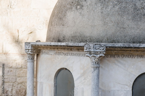 detail of an church in Canosa di Puglia in Apulia, southern Italy