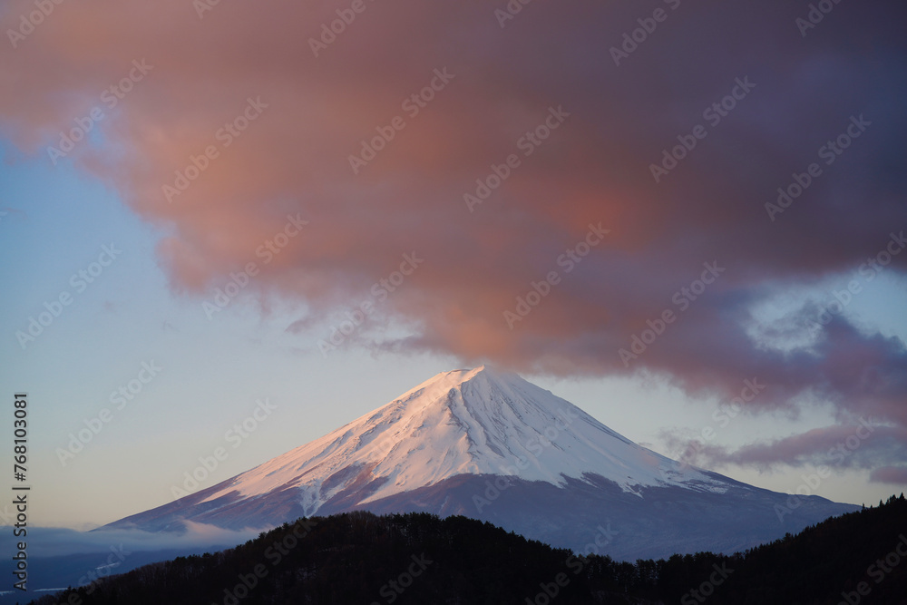 Mount Fuji seen from Fujikawaguchiko.