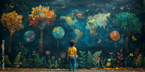child, world map, blackboard, education, geography, learning, global, teaching, school, young, student, earth, geography lesson, colorful map, classroom, knowledge, exploring, discovery, future, susta