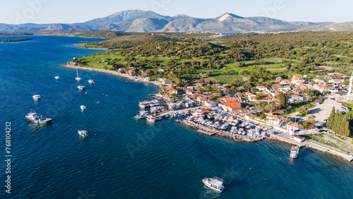 Fototapeta Naklejka Na Ścianę i Meble -  The name of Ildırı, which is a neighborhood of Çeşme district in İzmir, is Erythrai in the ancient period.