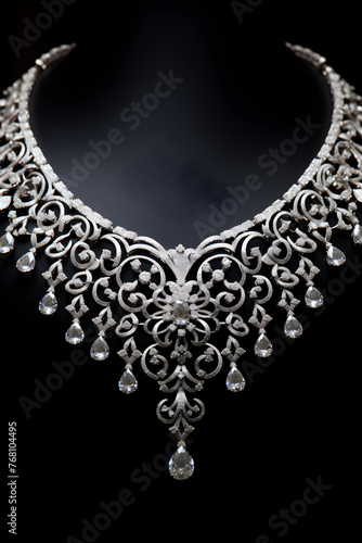 Elegant and Luxurious Diamond Necklace Exuding Impeccable Craftsmanship and Unrivaled Beauty