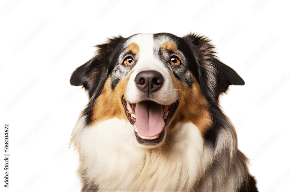 portrait australian yellow dog happy background studio shepherd white shot puppy collie bright brown young breed border cute black animal pet pedigree looking friends head canino funny fun family