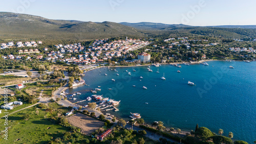 Fototapeta Naklejka Na Ścianę i Meble -  The name of Ildırı, which is a neighborhood of Çeşme district in İzmir, is Erythrai in the ancient period.