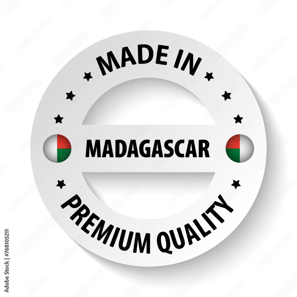 Made in Madagascar graphic and label. Made in Madagascar graphic and label.