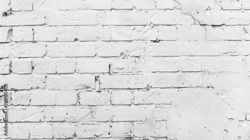 A pristine white brick wall with subtle hints of texture, exuding simplicity and elegance. photo
