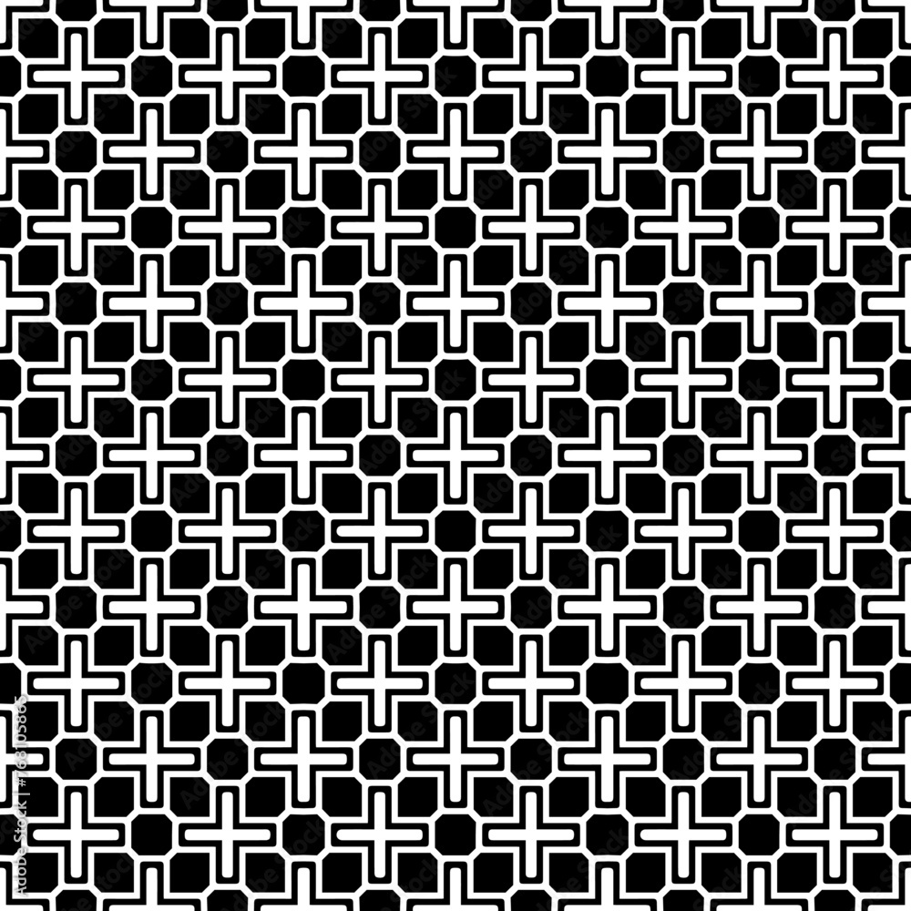 Black and white seamless abstract pattern. Background and backdrop. Grayscale ornamental design. Black and white seamless abstract pattern. Background and backdrop. Grayscale ornamental design.
