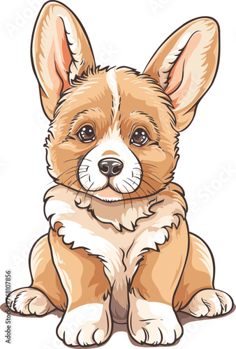 Adorable dog Character Cartoon Vector Illustration
