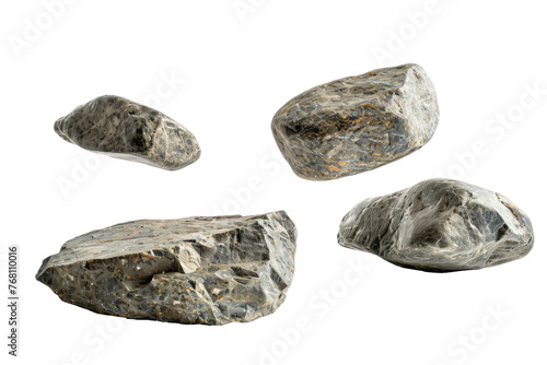 Floating rocks ,isolated on white background or transparent background, png clipart die-cut