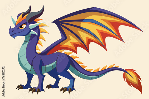 vector design of a Dragon wint wings © AL