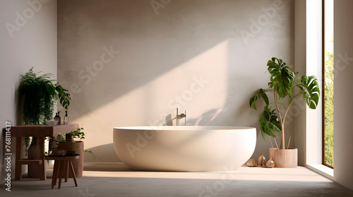 minimalist bathroom  minimalist bathroom with nature decoration  minimalist architecture